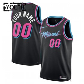 Maillot Basket Enfant Miami Heat Personnalisé 2025-26 Nike City Edition Noir Swingman